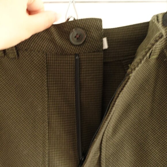 Twik Women's Olive Green Houndstooth Mini Skirt Size XS - Picture 4 of 10